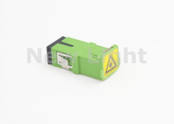 Quality Green Color FTTH SC Fiber Optic Adapter With Hinged Dust Cover ROSH Approved for sale