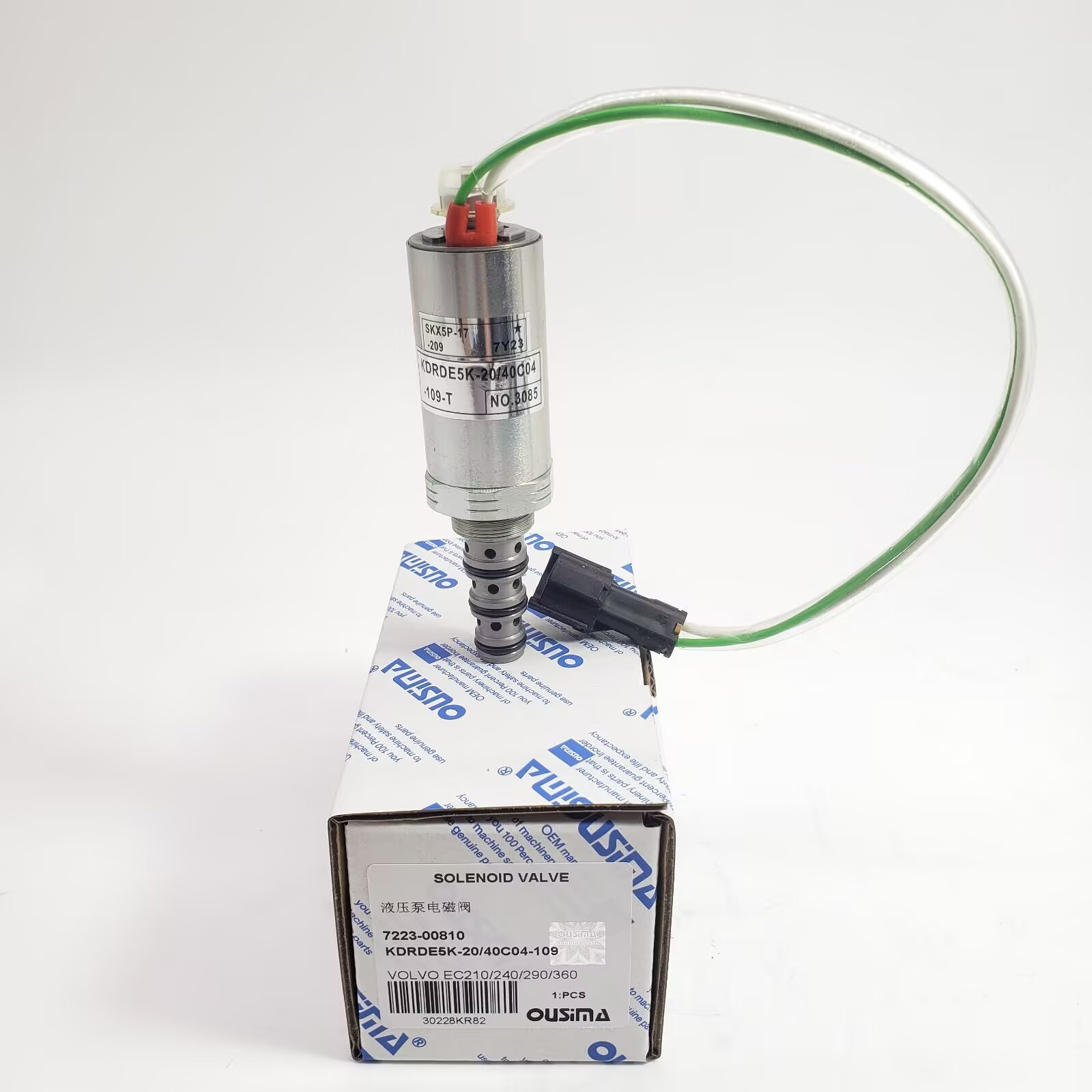 OUSIMA Solenoid Valve 7223-00810 KDRDE5K-20/40C04-109 for VOLVO EC210/240/290/360