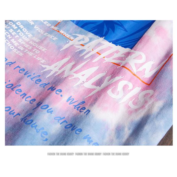 Eco Friendly Men Streetwear T Shirts Organic Cotton Jersey Dip Dye Tone Crew Neck