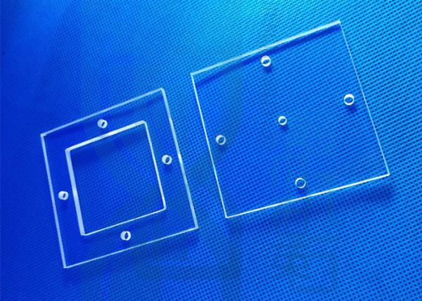 Quality Laser Drilling Varieties Size And Shape Hole SIO2 Quartz Glass Plate for sale