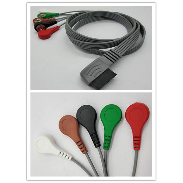 HP 5 leads Reusable 90cm Holter ECG Cable Medical Accessories For Holter Monitor
