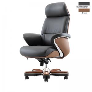 China Adjustable Lifting Function Lift Chair Italian Light Luxury Leather Boss Office Chair wholesale