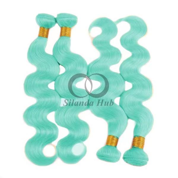 Green Body Wave Remy Human Hair Bundles Sew In Weave Bundles Brazilian Bundle Deals