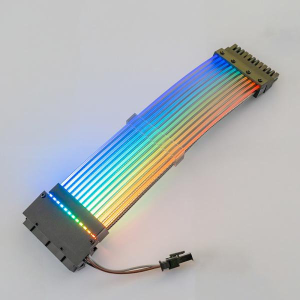 PC 24Pin RGB Computer Electronics Cable 5V 3Pin Synchronous Single Headlight 200mm