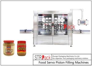Peanut Butter Bottle Inline Volumetric Piston Filling Machine 0.6Mpa