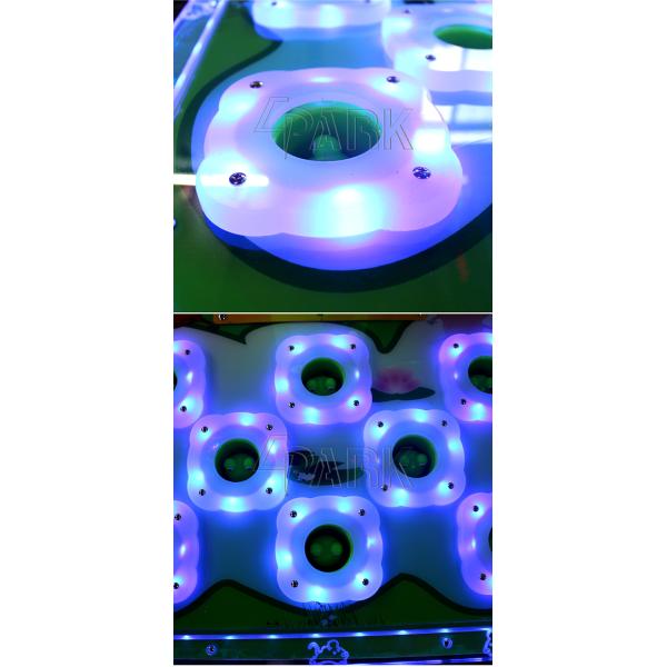 Cartoon Patterns Electronic Kids Coin Operated Game Machine Hit Frog Double Player