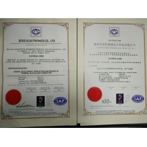 SCED ELECTRONICS CO., LTD. Certifications