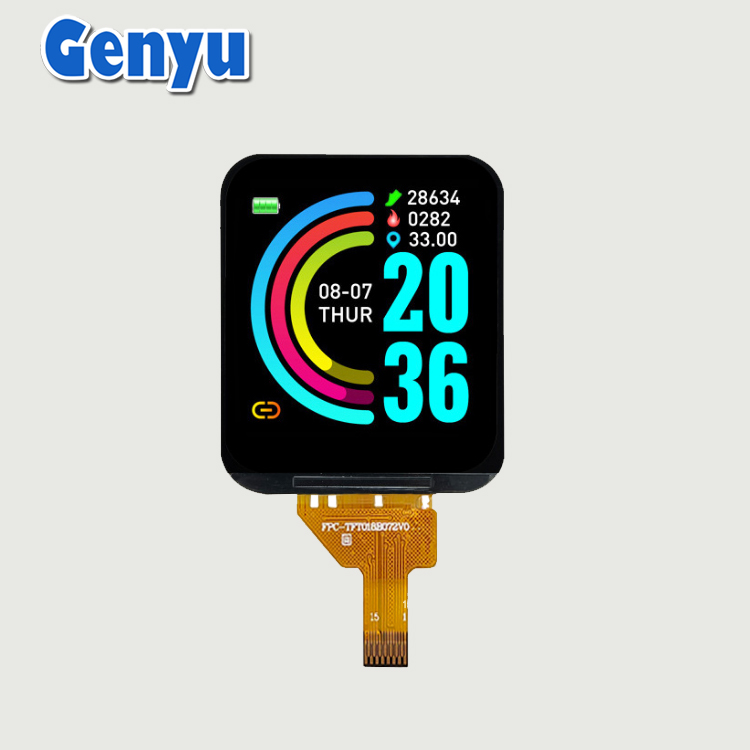 4SPI Interface 1.3 inch Tft Lcd 240X240Dots Ips Gc9A01 14Pin Zip Fpc Round Lcd Display For Smart Watches Round Display