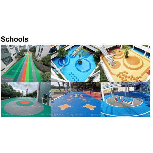 Multicolor Outdoor Playground Flooring Playground Crumb Rubber Granules EPDM