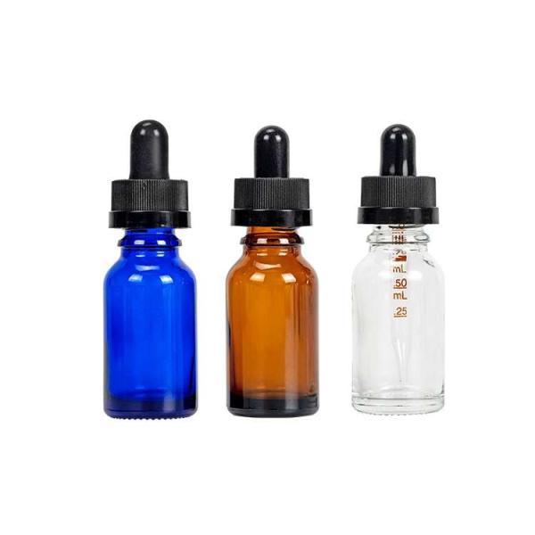 Customized Printing Color Dropper Bottle for Essential Oil and Serum Child Resistant Black Glass Bottle with Dropper