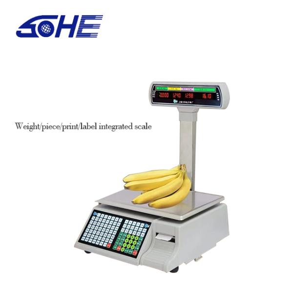 Customized Cash Register Scale with Barcode Label Printer Power Supply DC10.5V/1000mA