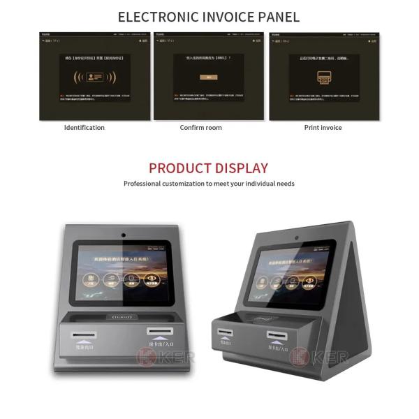 Digital Touch Screen Document Printing Hotel Terminal Multifunction Self Service Kiosk