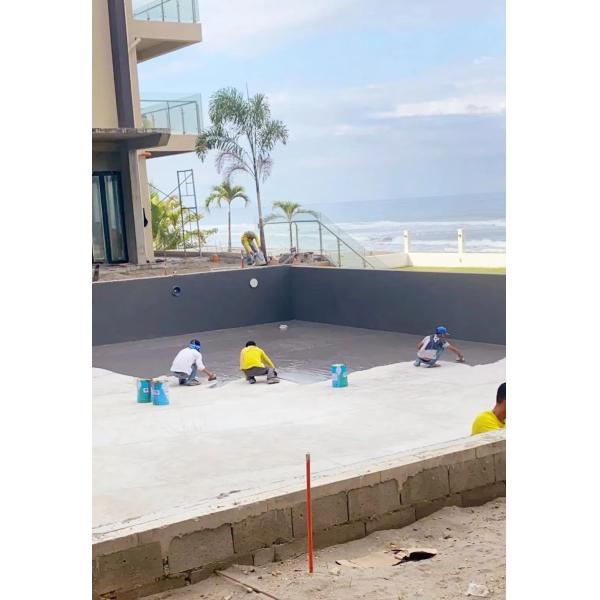 Type II PU waterproof coating, black, excellent vapor barrier, for swimming pools