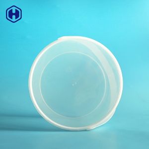 Single Handle Transparent Plastic Bucket PP Round Cover Yogurt Packing