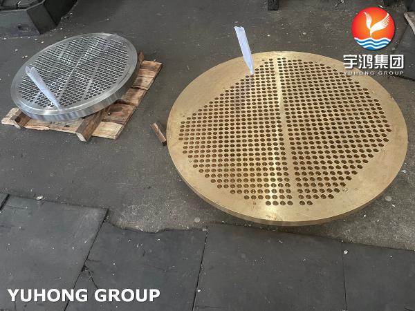 Quality ASME SB171 C71500 Copper Alloy Tubesheet Plates For Heat Exchangers for sale