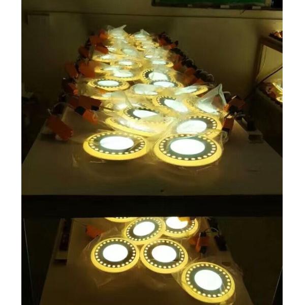 Led Round Ceiling Light Blue + White , Commercial Ceiling Lights For Shopping Mall