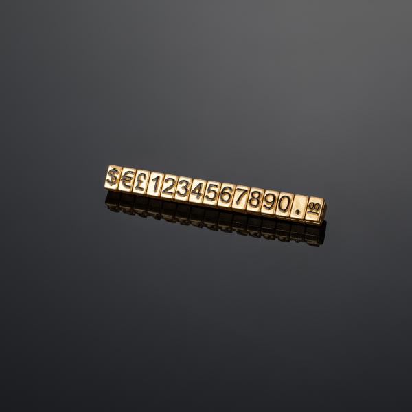 Small Jewellery Plastic Cube Tags Display Stand With Strings 3mm Labels