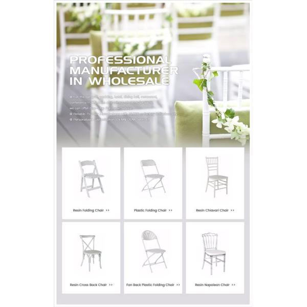 Portable Stackable Folding Plastic Garden Chairs White Resin For Events Wedding Party