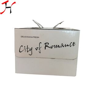 Recycled Cartoon Small Cardboard Cake Boxes Easy Carrying With Handle