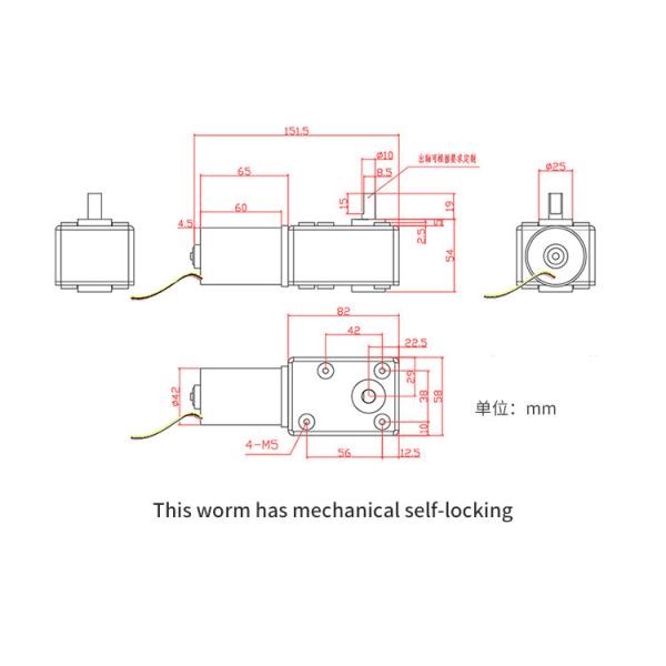 High Torque Dc Motor Brushless 24v Brushless Dc Motor A5882-4260 Dc Worm Gear Motor
