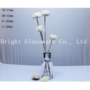 high quality 100ml perfume glass bottle with knob lid