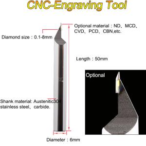 China Goldsmith Machine 8mm Diamond Cnc Engraving Mcd Tools wholesale