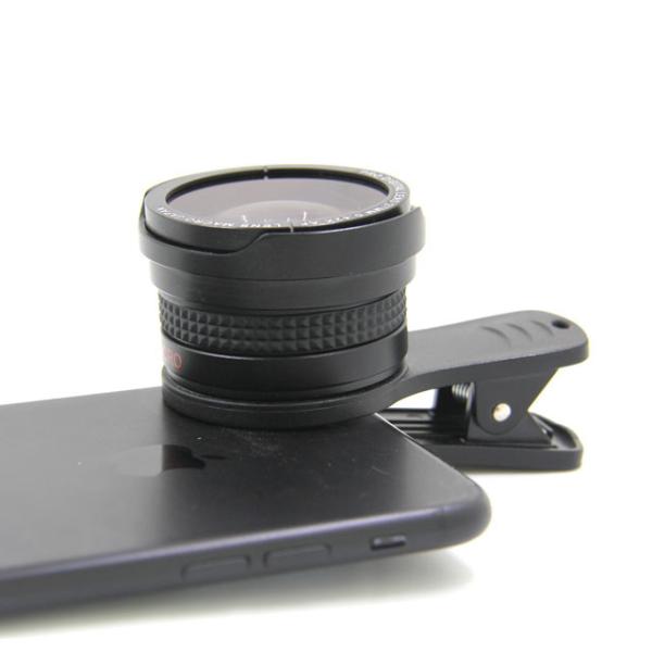 37mm 0.42X Cell Phone Fisheye Lens Attached Lens Aluminum Alloy Optical Lens
