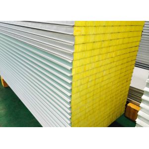 China Steel 50mm 75mm Fiber Glass Wool Sandwich Panel wholesale