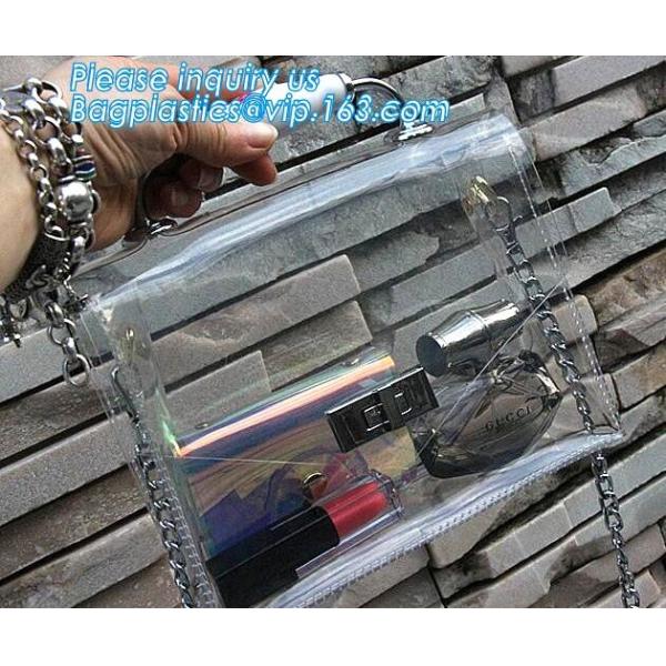 single chain fashion bags ladies handbags pvc cross-body bags shoulder bags, Waterproof Transparent Beach PVC Shoulder B