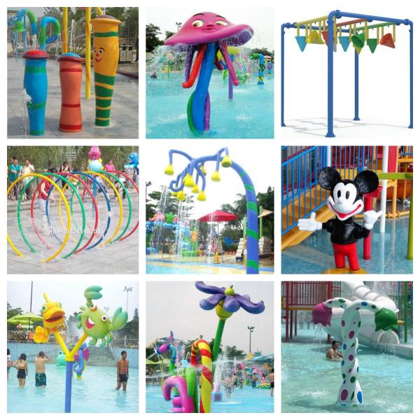 Commercial Kids Water Park Outdoor Playground Customzied 6x5m