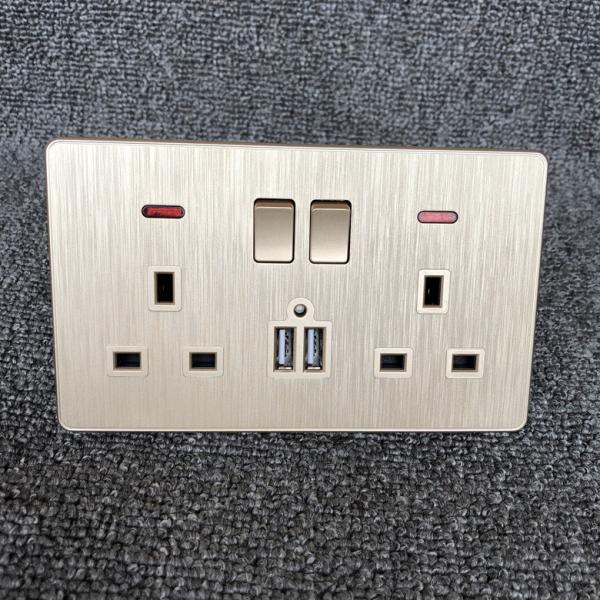 Quality 110V ~ 250V British Standard Module Wall Switch Socket For Hotel / Apartment for sale