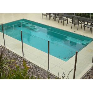 Mirror Balcony Stainless Steel Glass Balustrade , Residential Glass Railing