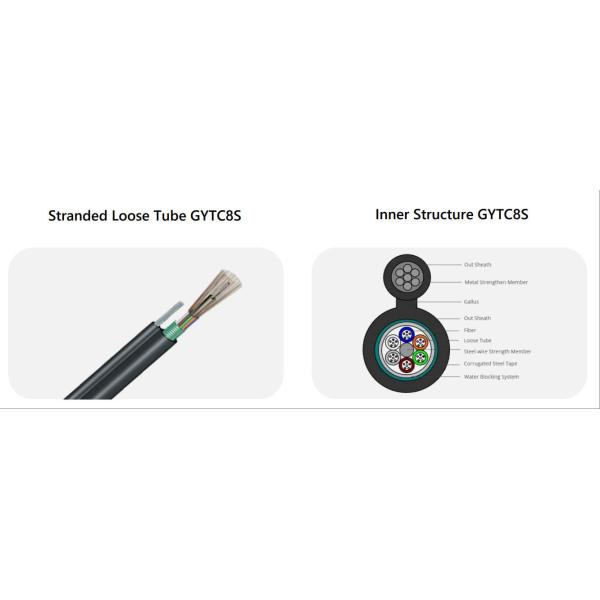 GYTC8S Figure 8 Self-supporting Aerial Fiber Optic Cable with Corrosion Resistant PE Sheath for Outdoor Installation