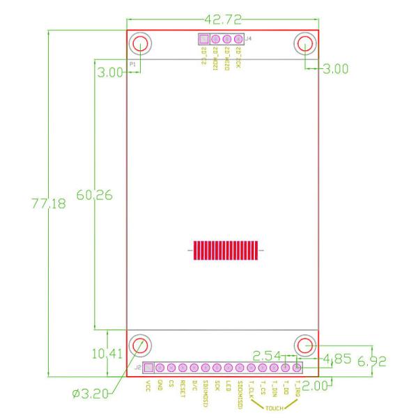 2.4 Inch Uart Tft Display , 240x320 Resolution, TTL Interface 14 Pins 4Wire SPI Serial Screen