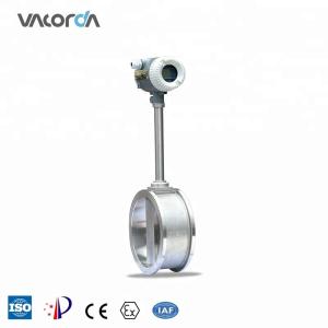 Digital temperature and pressure compensation vortex gas flowmeter with display