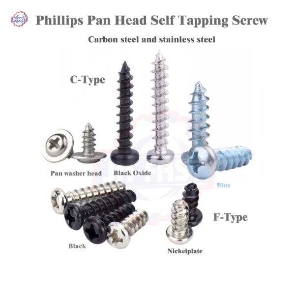 Custom Phillips Cross Torx Pan Head Self-Tapping Screw GB Standard ZINC Finish M2 M2.5