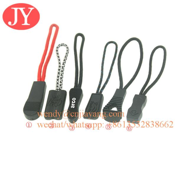 Jiayang Durable nylon cord Zipper Pull Zipper Tags Cord Pulls Zipper