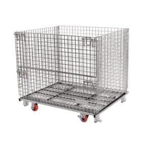 China Bright Surface 50x50 Collapsible Wire Container / Wire Storage Cages wholesale