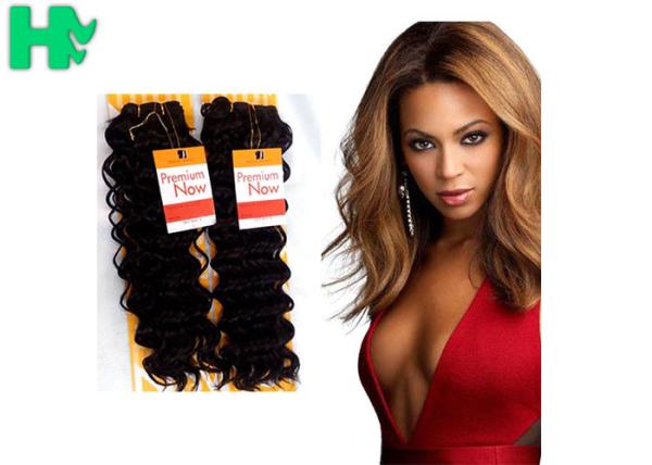 Quality Deep Wave Natural Human Hair Extensions / Curly Human Hair Weave for sale