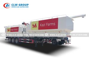 China 10tons Bulk Feed Truck Body Poultry Farm Chicken Duck Pig Feed Transport on sale
