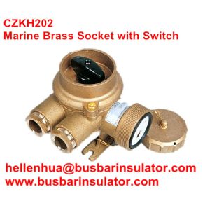 China 10A/16A marine brasswaterproof rotary switch outlet CZKH201 IP56 wholesale