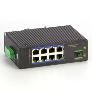 China IP40 1000Mbps SFP Industrial PoE Switch 10/100/1000M 8 Port wholesale
