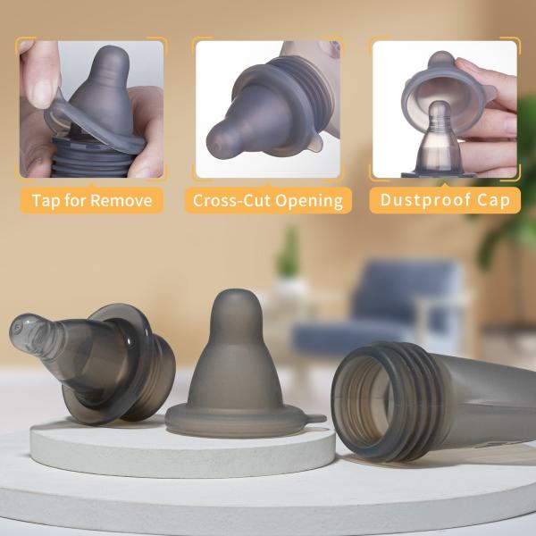 LFGB Platinum Silicone Food Pouches Reusable Breast Milk Storage Bags