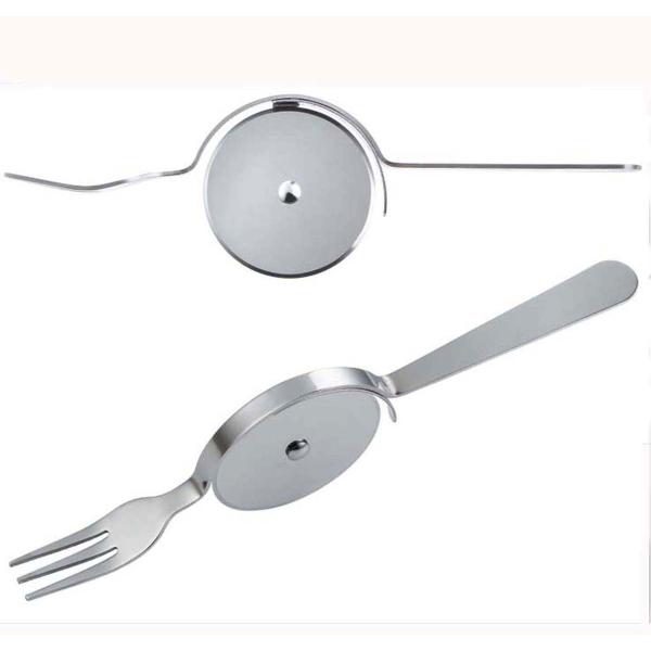 High Quality Stainless Steel Pizza Cutter With Fork Knife of pizza tools