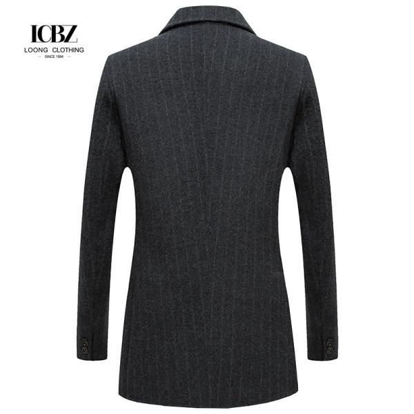 LCBZ Custom Winter Over Jacket Men's Plus Size Parkas and Long Coats for Cold Weather