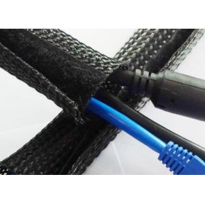 China Self Adhesive Flexible Braided Wire Covering , Nylon Expandable Sleeving wholesale