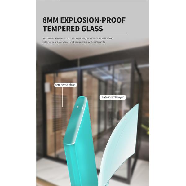 Luxury Shower Steam Wood Sauna Room