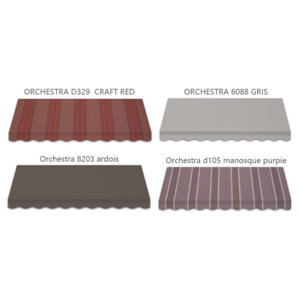 Anthracite Grey Motorized Full Cassette Retractable Awnings Aluminum Frame