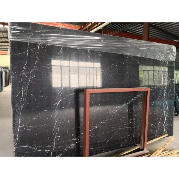 Home Decor Black Marquina Marble Stone Tiles With White Veins