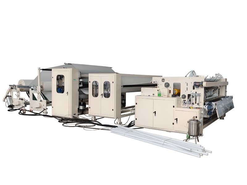 China Automatic Toilet Tissue Paper Rewinding Machine With Glue Lamination wholesale